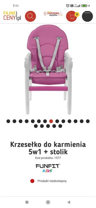 Krzesełko do karmienia 5w 1 + stolik