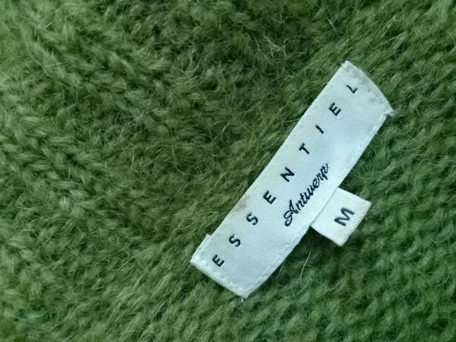 Zielony sweterek wełna moher