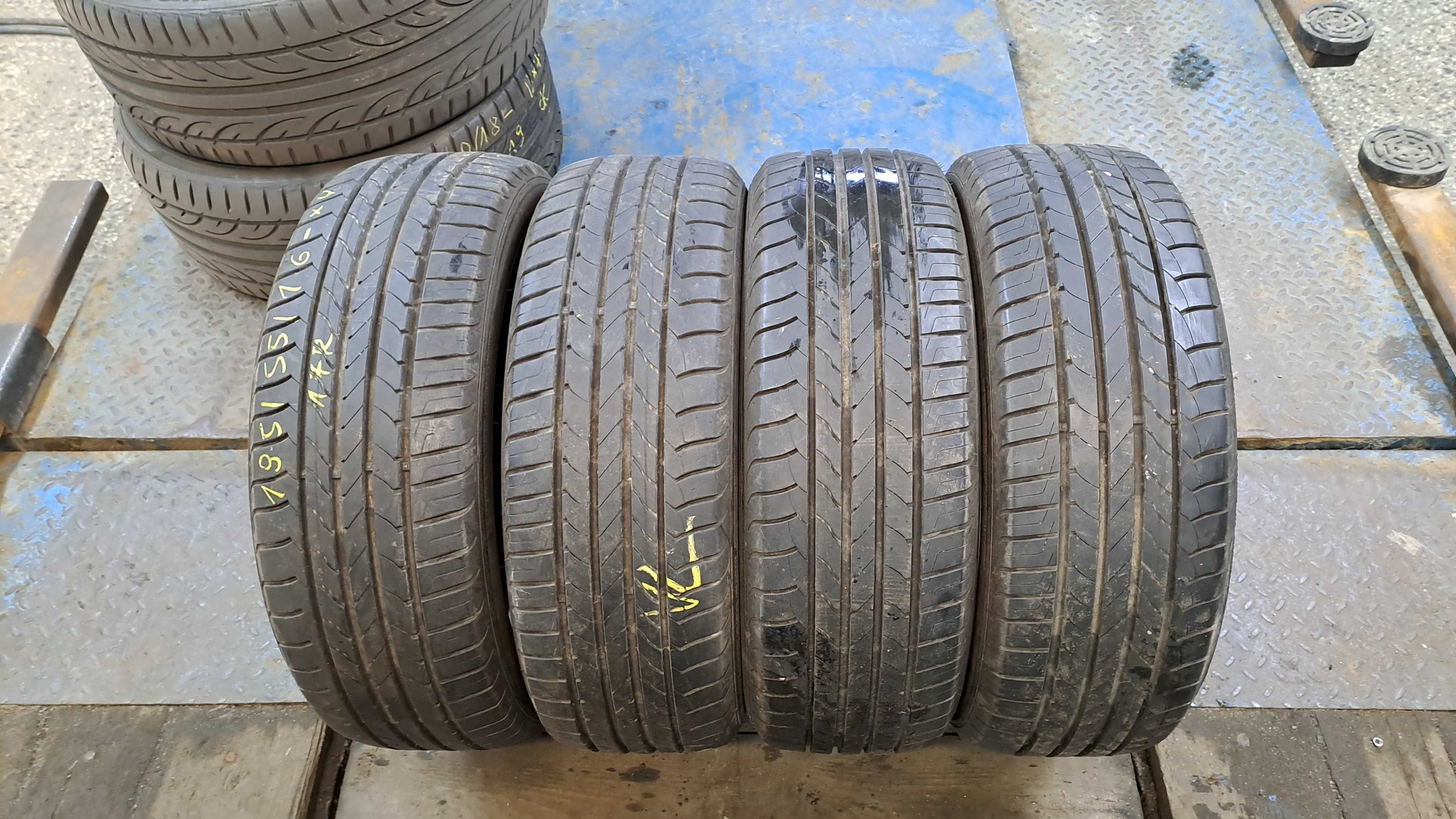 195/55r16 goodyear opony letnie uzywane 7mm 2szt lub 4szt