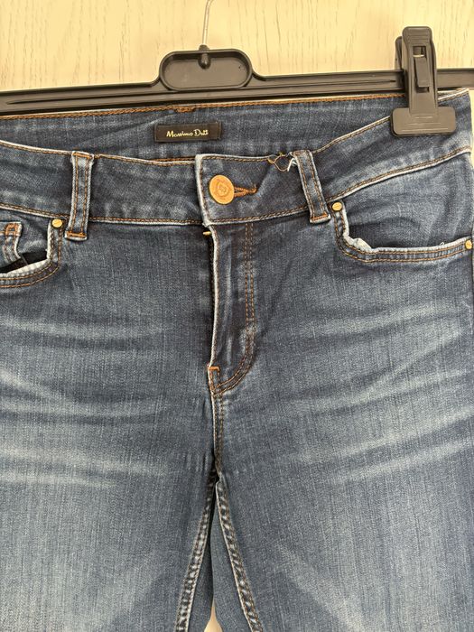 Jeansowe spodnie rurki massimo dutti uniwersalne