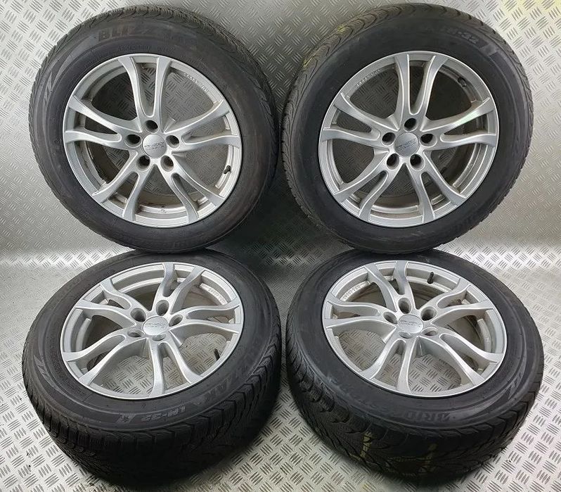 VW SKODA SUBARU MAZDA CX5 MERCEDES KBA 48605 FELGI ALUMINIOWE ANZIO TURN 7,5x17 5x114,3 ET42 OPONY ZIMOWE BRIDGESTON BLIZZAK LM-32 225/55/17 97H