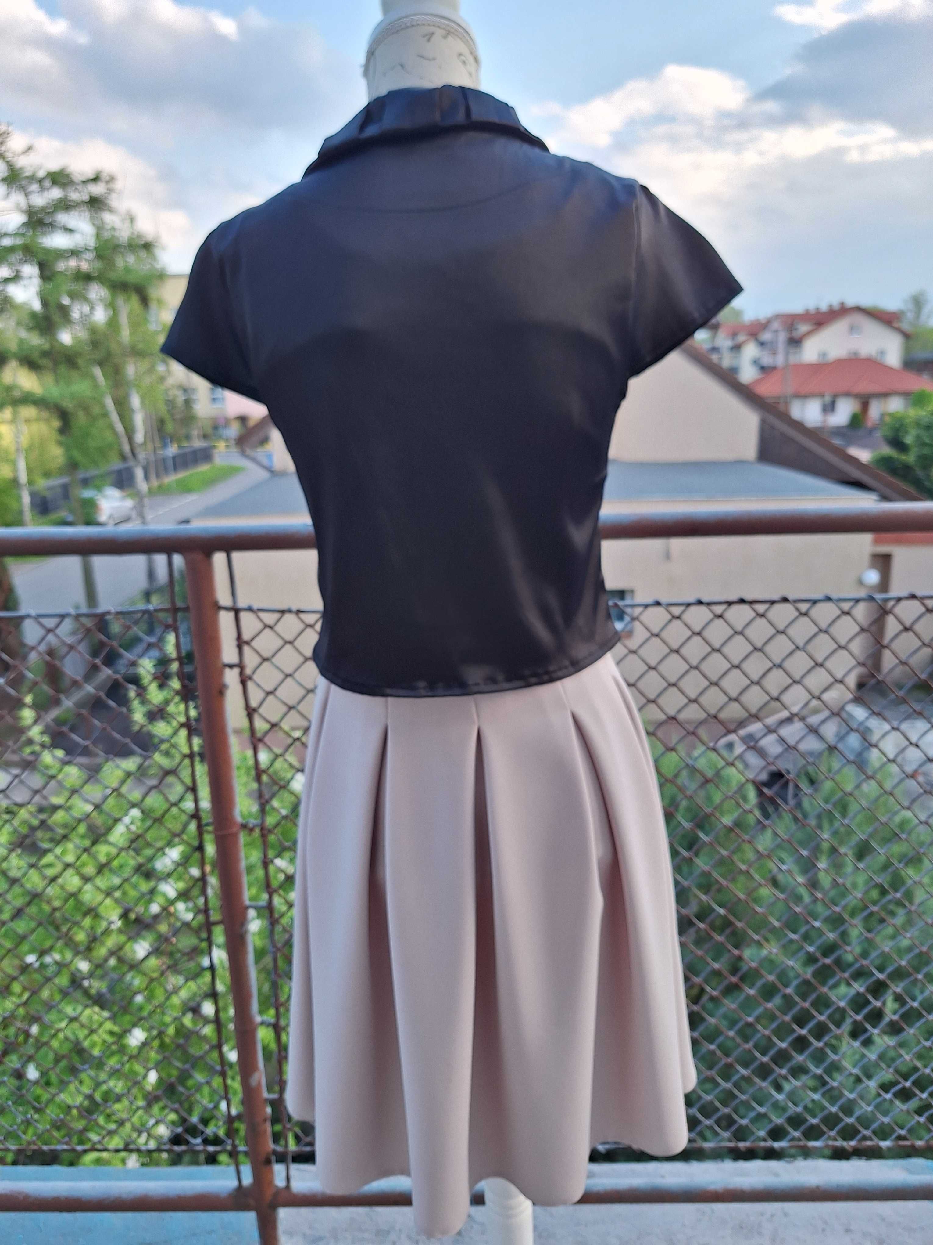 Elegancka sukienka koronkowy top