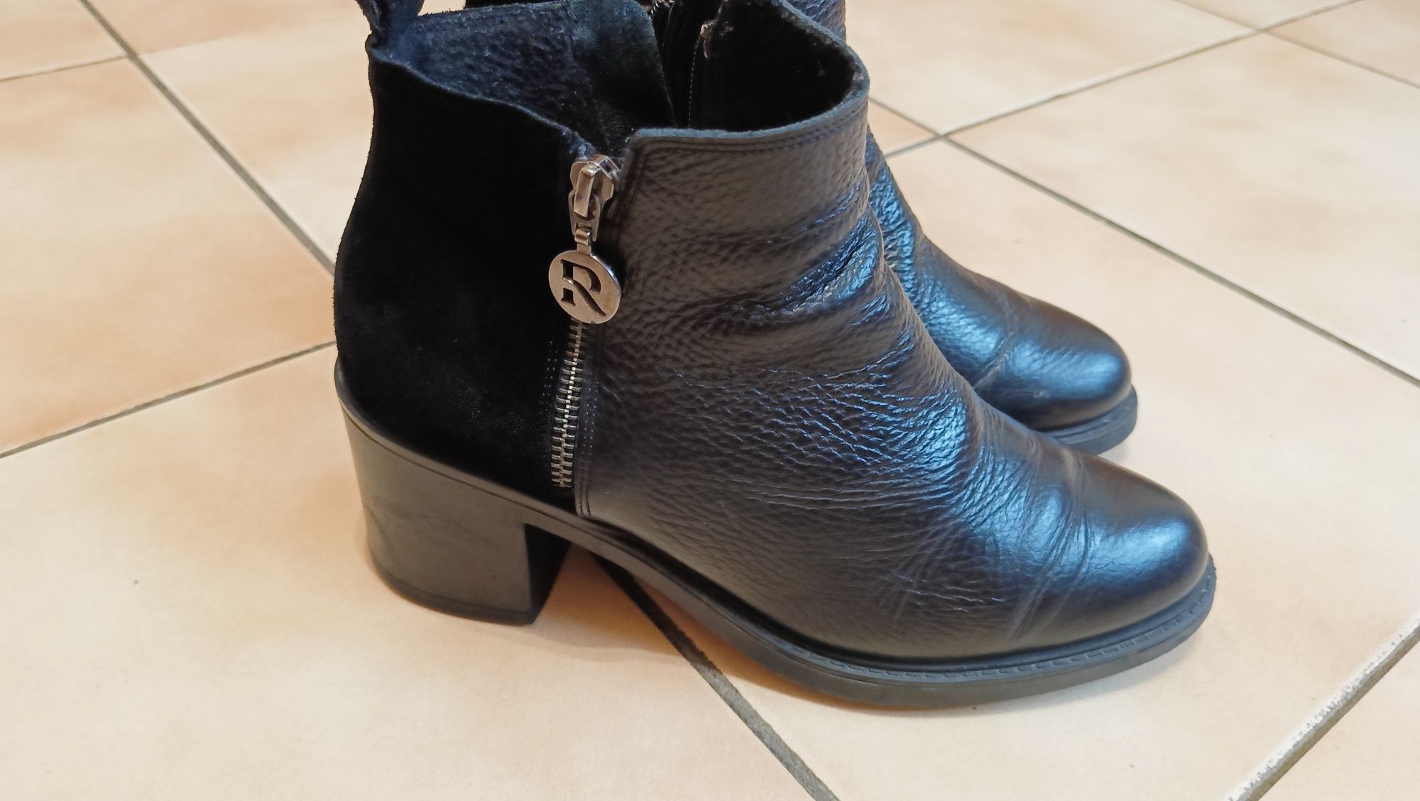 Zimowe skórzane buty RYŁKO