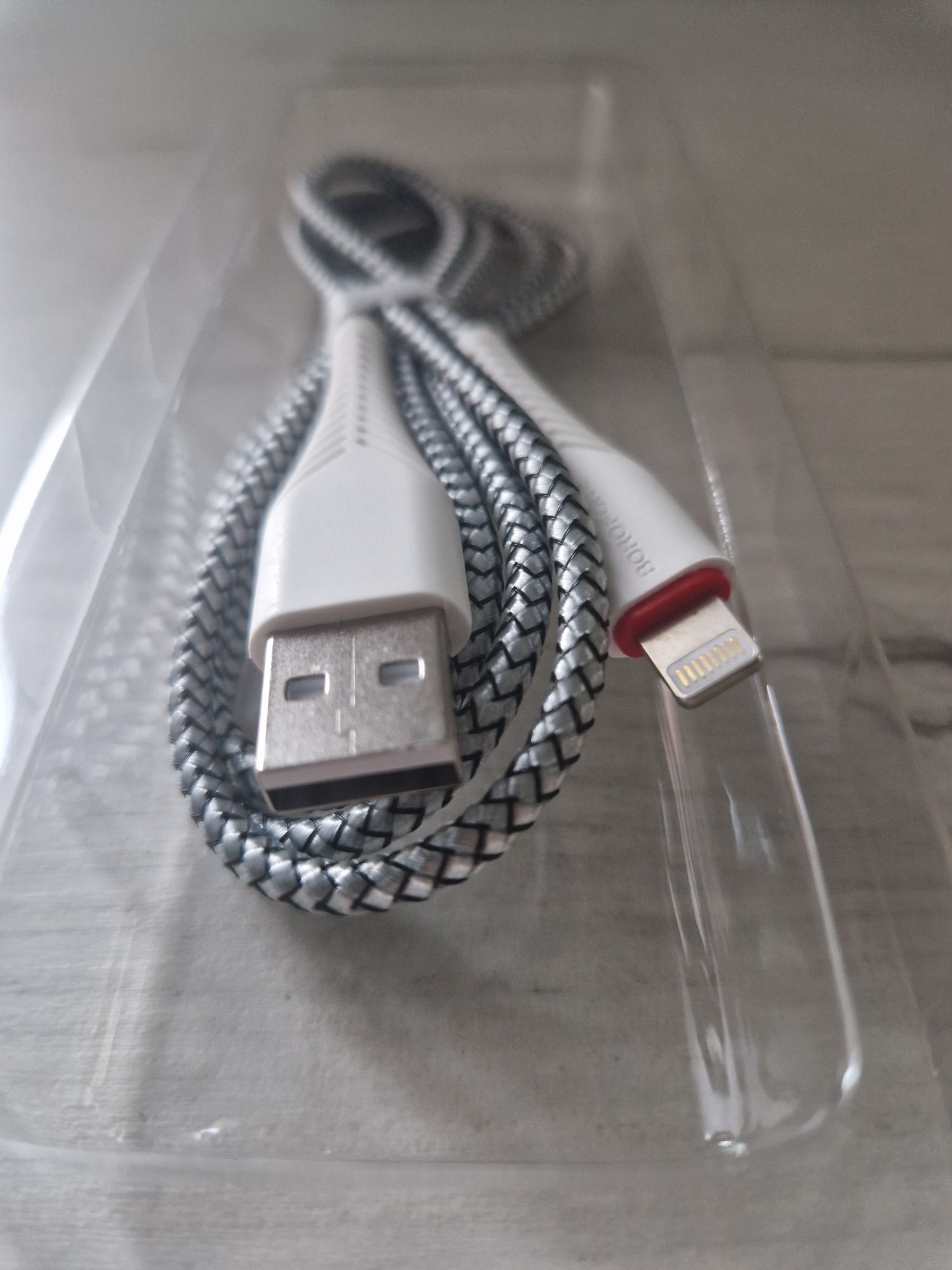 Borofone Kabel BX25 Powerful - USB na Lightning - 2,4A 1 metr biały