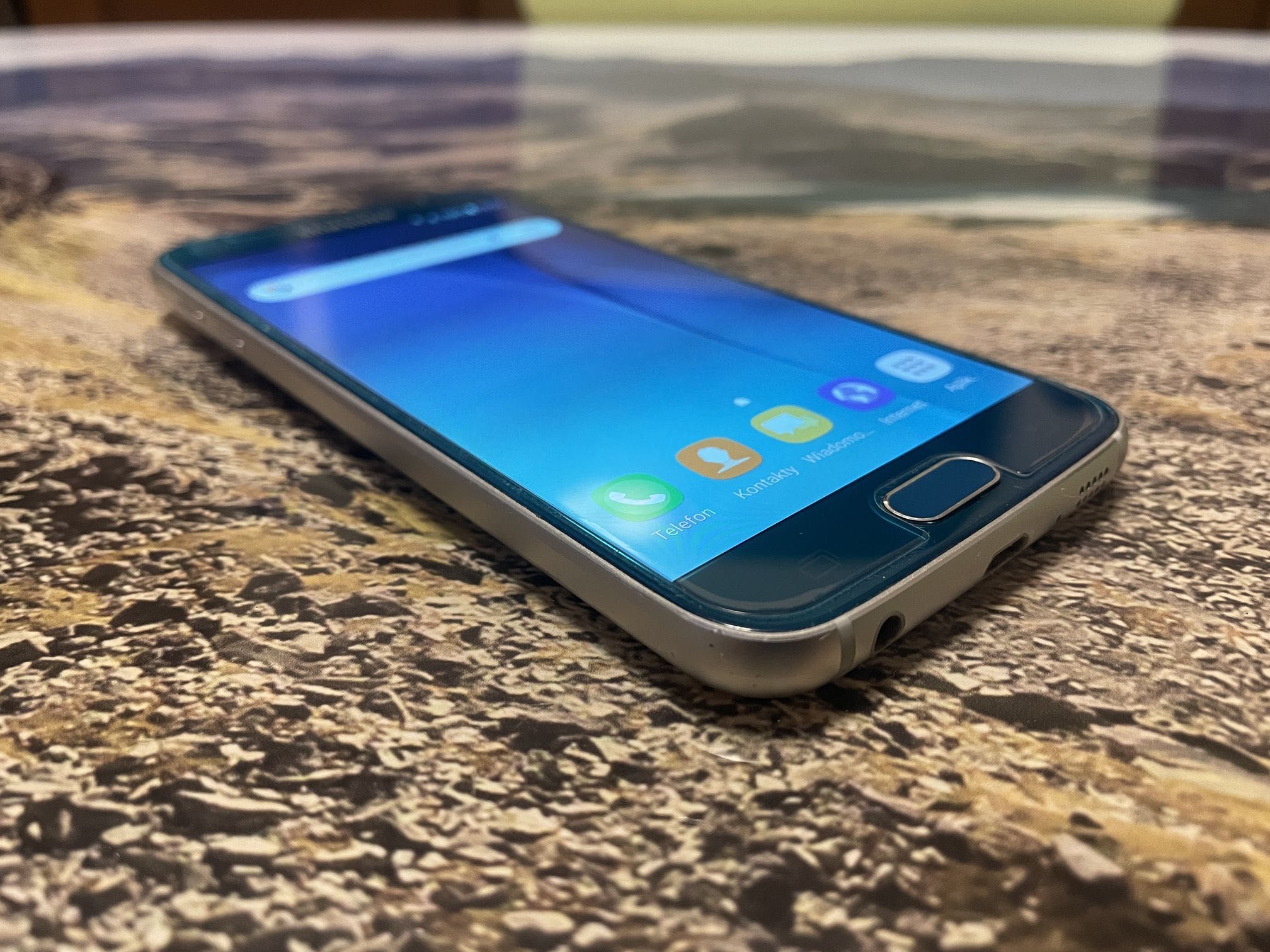Samsung Galaxy S6 SM-G920F 3/32GB niebieski + etui ze skóry naturalnej