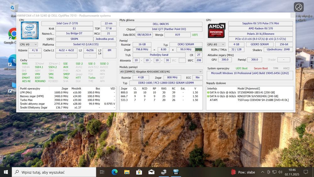Dell OptiPlex 7010 • i7-3770 • RX 570 • 16GB RAM• 490 GB SSD+ HDD