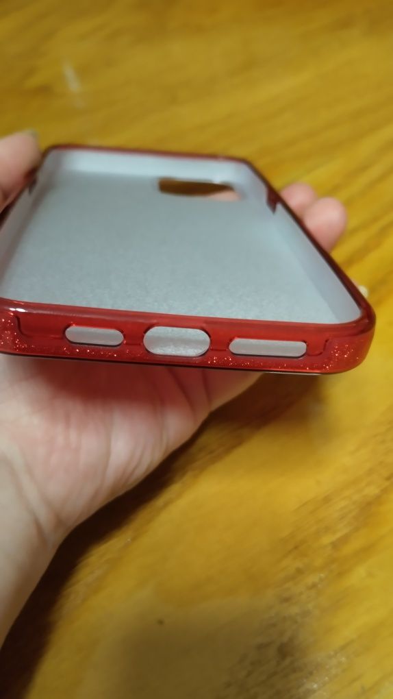 Etui case plecki czerwone brokat - Iphone 12 Pro Max (6.7")