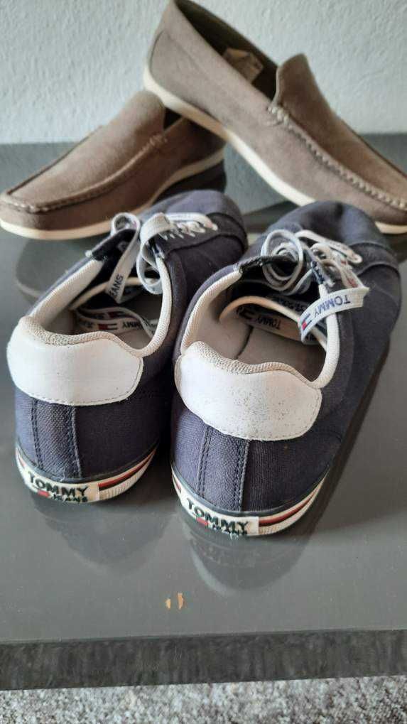 Buty męskie skóra zamsz trampki 41 dwie pary