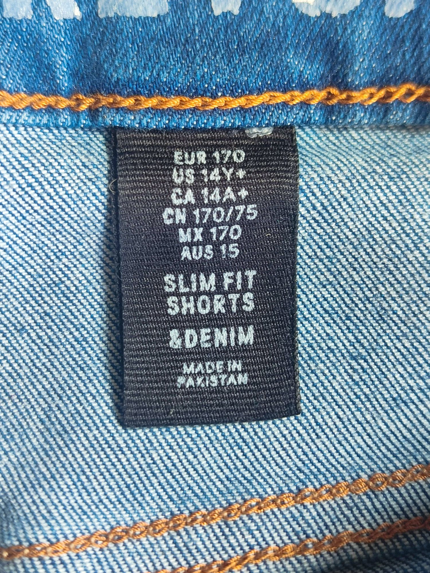 Чоловічі джинсові шорти H&M на підлітка 170-175 зросту, розмір XS-S