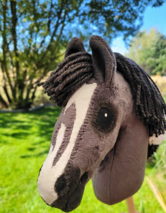 Konik Hobby Horse A4 ręcznie szyty z minky, zestaw z ogłowiem #7