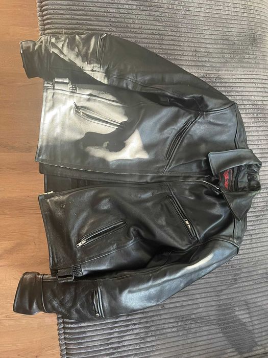 Kurtka motocyklowa skórzana L&J Rypard 3XL – z protektorem pleców