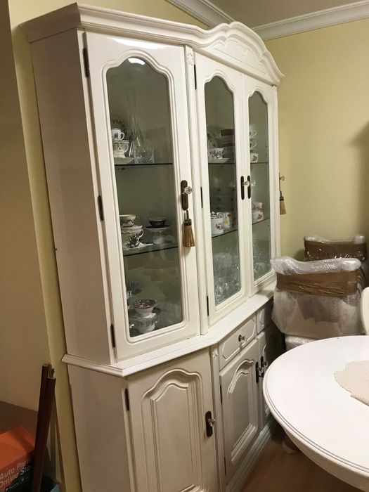 Armário Louceiro Sala Lacado Branco Madeira