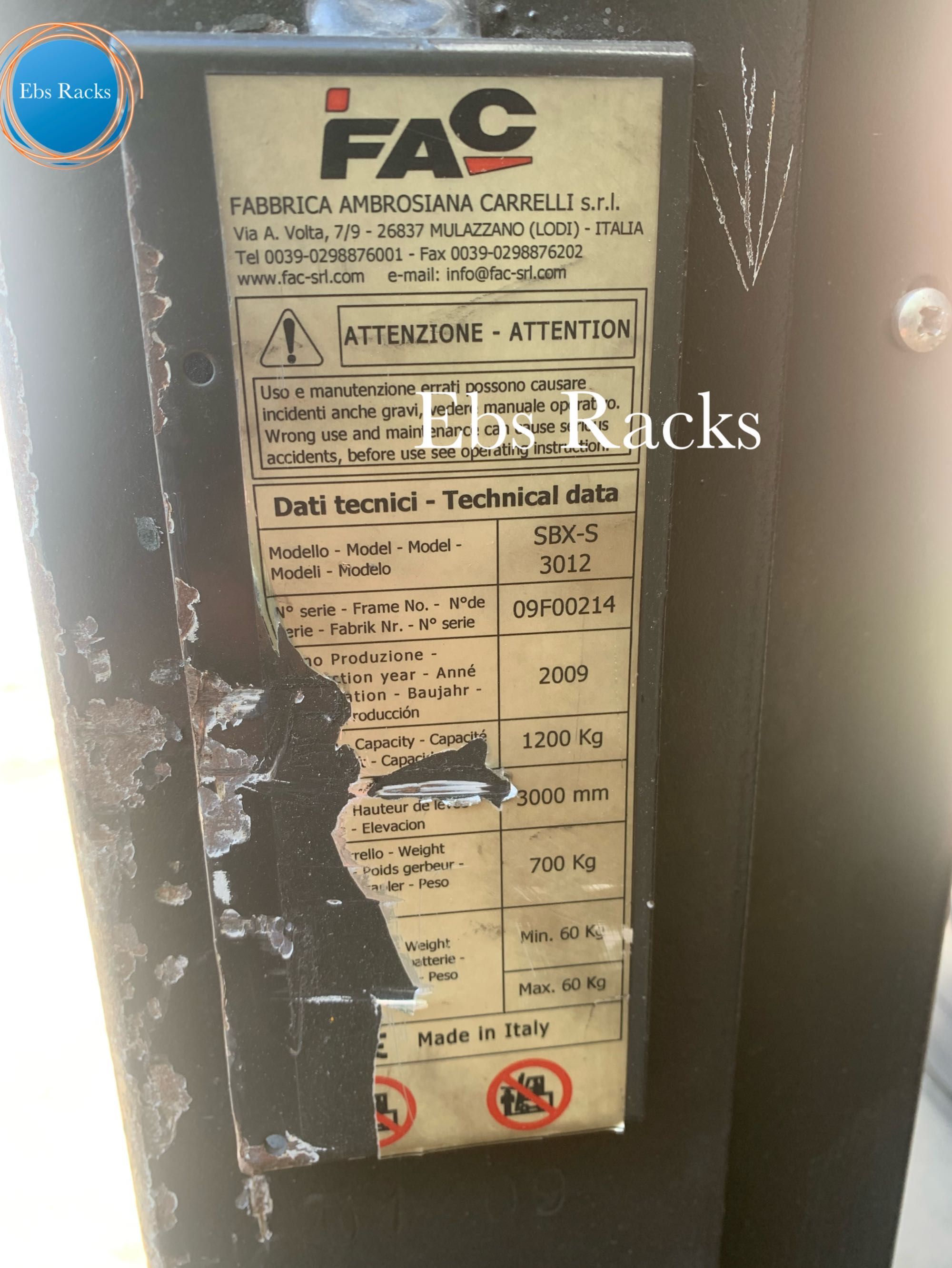 Empilhador Elétrico (stacker) com baterias Novas
