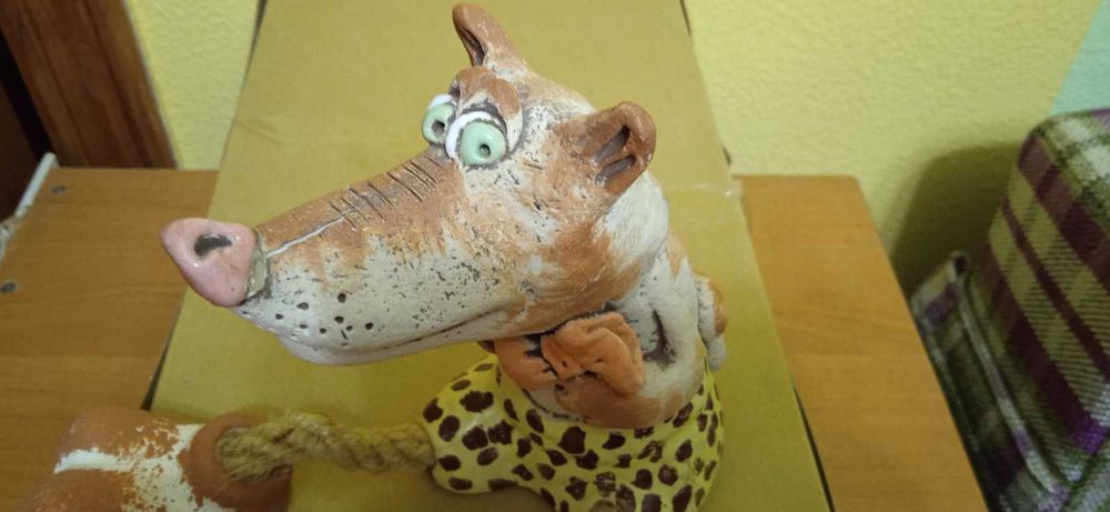 Копилка из глины ВОЛК