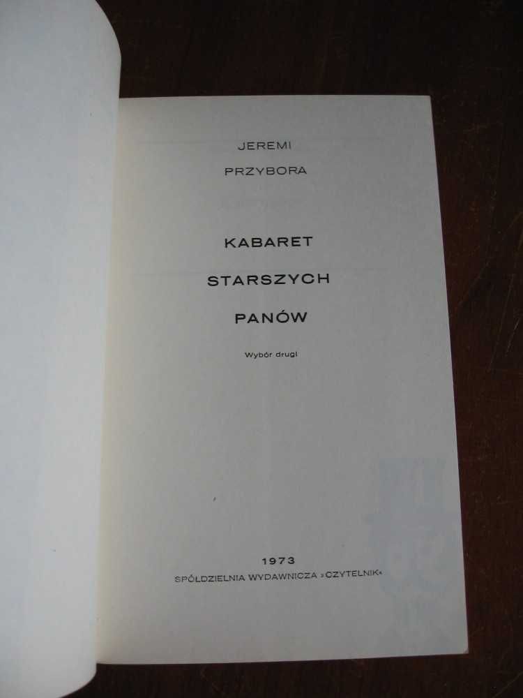 "Kabaret Starszych Panów" Jeremi Przybora