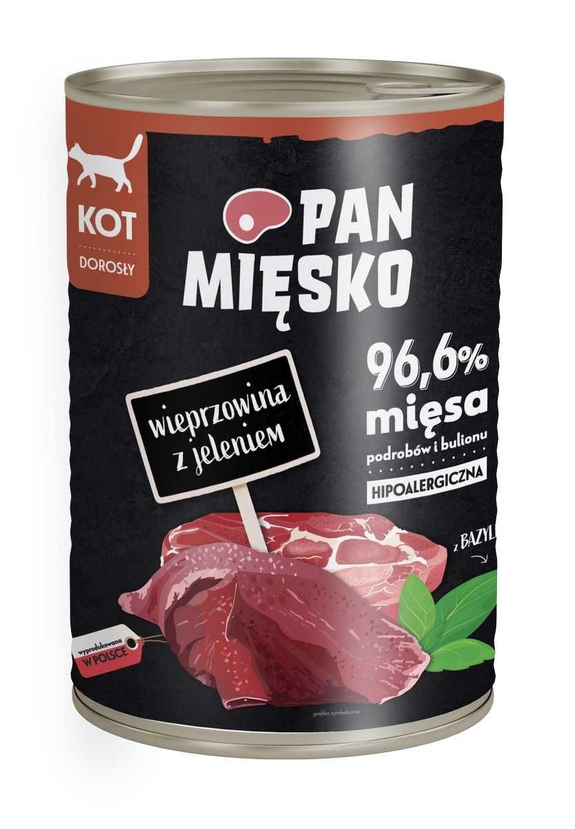 Karma dla kota Pan Mięsko 12 x 400g Mix Smaków