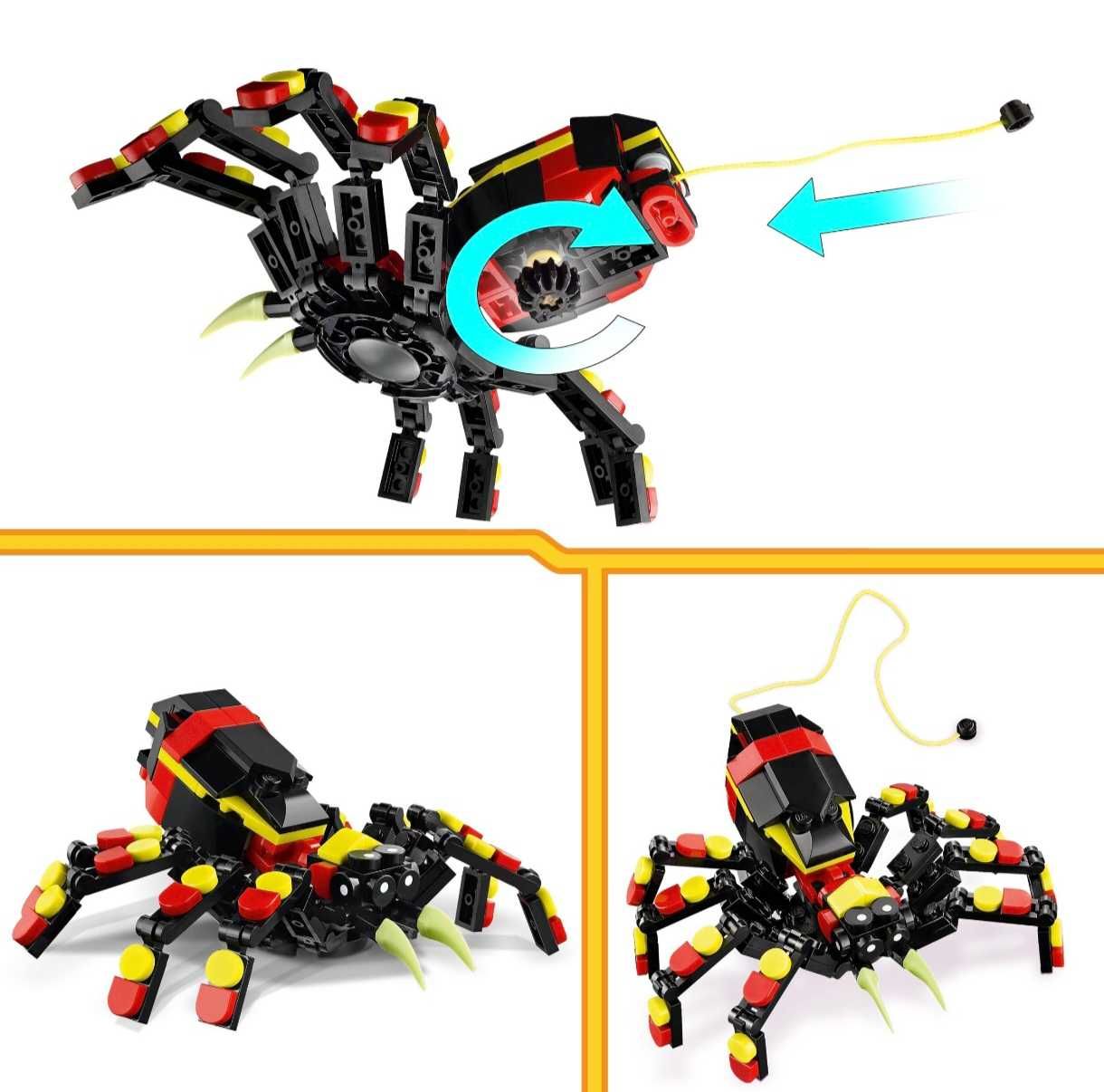 Lego Pająk Skorpion Wąż 3w1 Zestaw Klocków Zwierzęta 153 Elementy