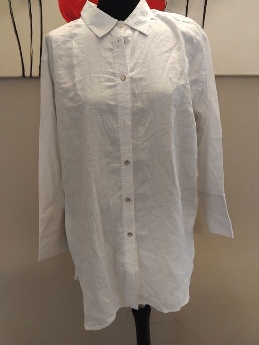 Biala koszula luźna L XL 40 42 klasyczna