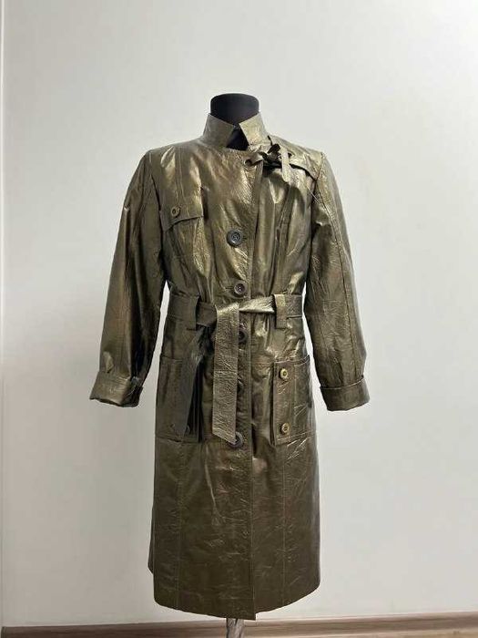 Шкіряний Кожаный тренч XL