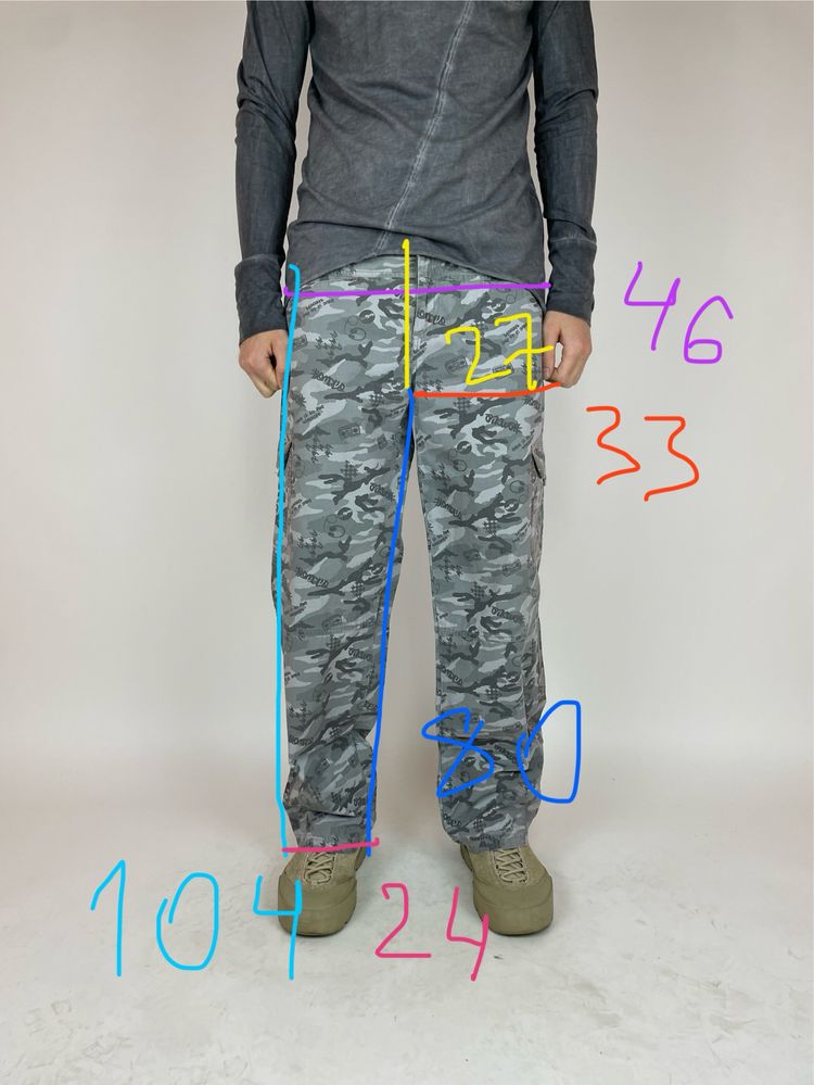 Камуфляжні штани AIRWALK CAMOUFLAGE cargo pants hip hop р. 34