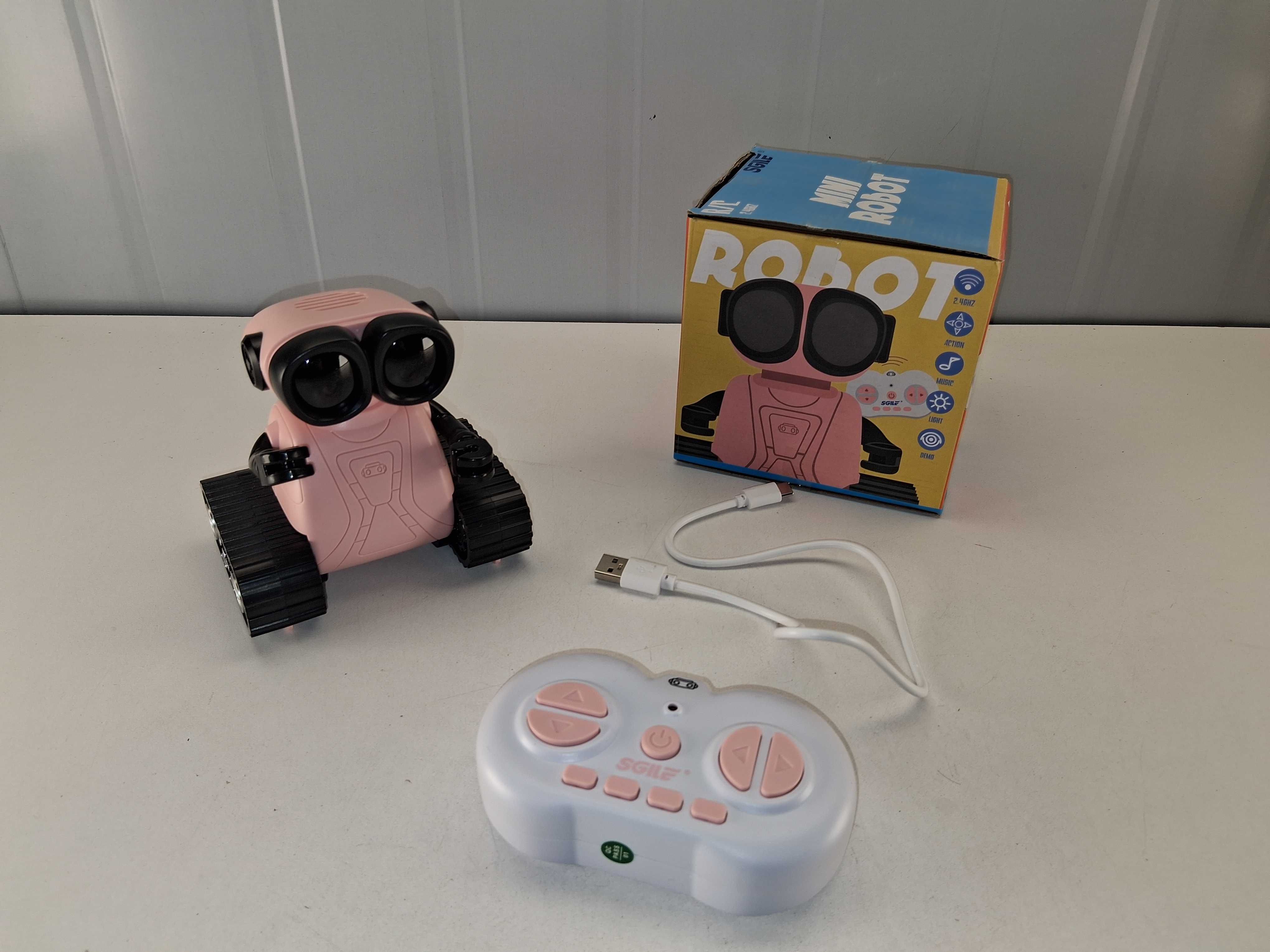I147 Mini Robot Zdalnie Sterowany Zestaw Różowy SGile RC