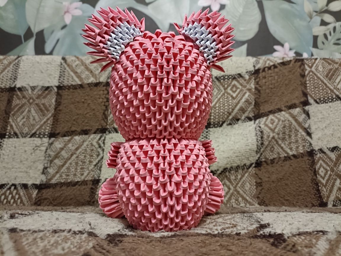 Duży Miś Origami Modułowe 3D