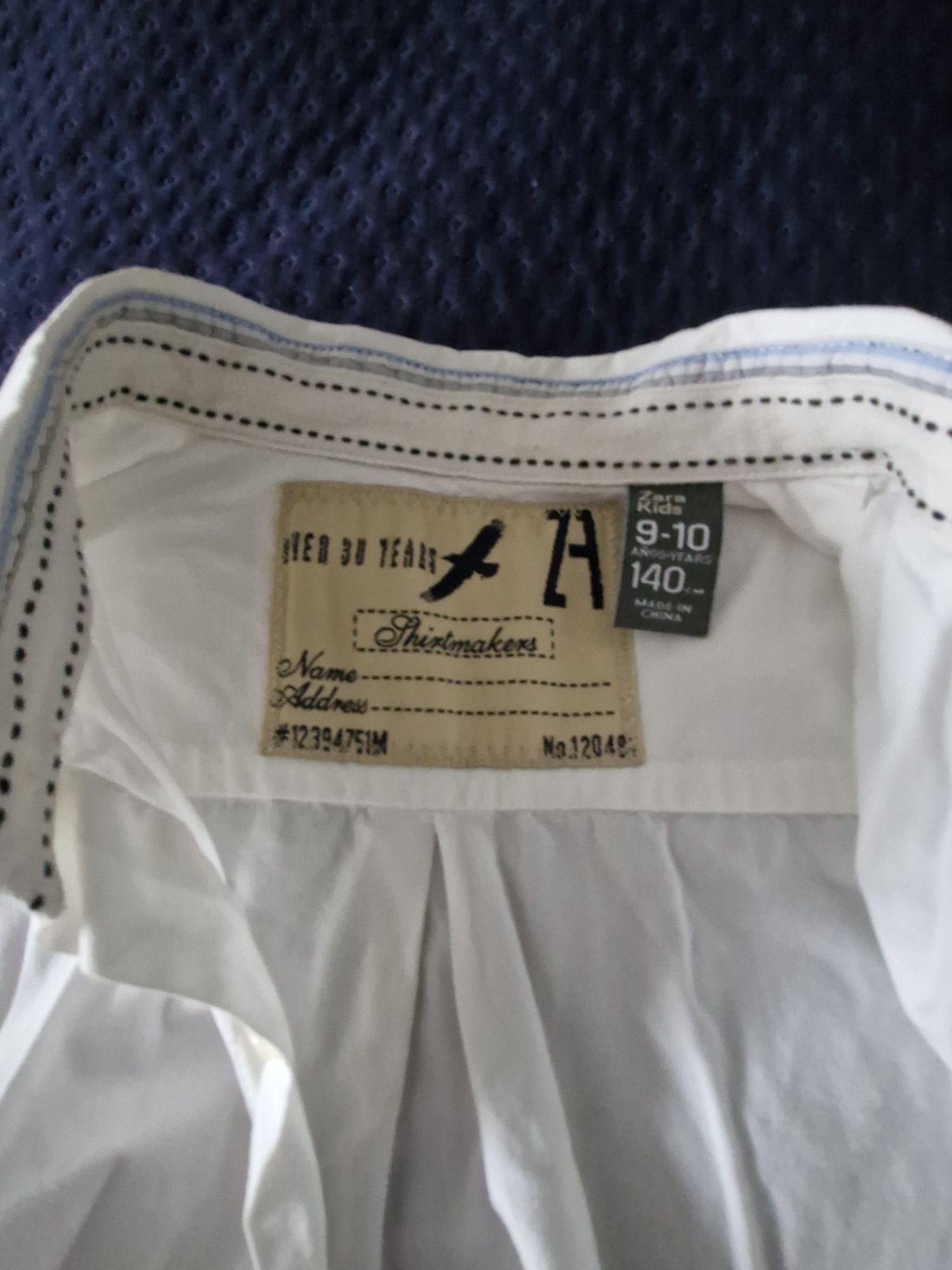 Zara, r. 140, 9-10 l. Koszula wizytowa. Bawełna.