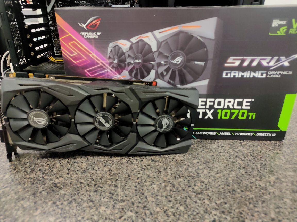 Видеокарта ASUS Strix Gtx 1070 Ti-8gb 1080 любые проверки в Магазине