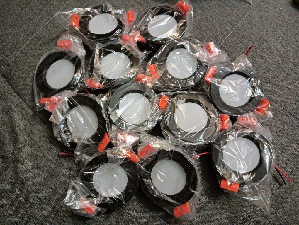 Lâmpadas led, preto/laranja