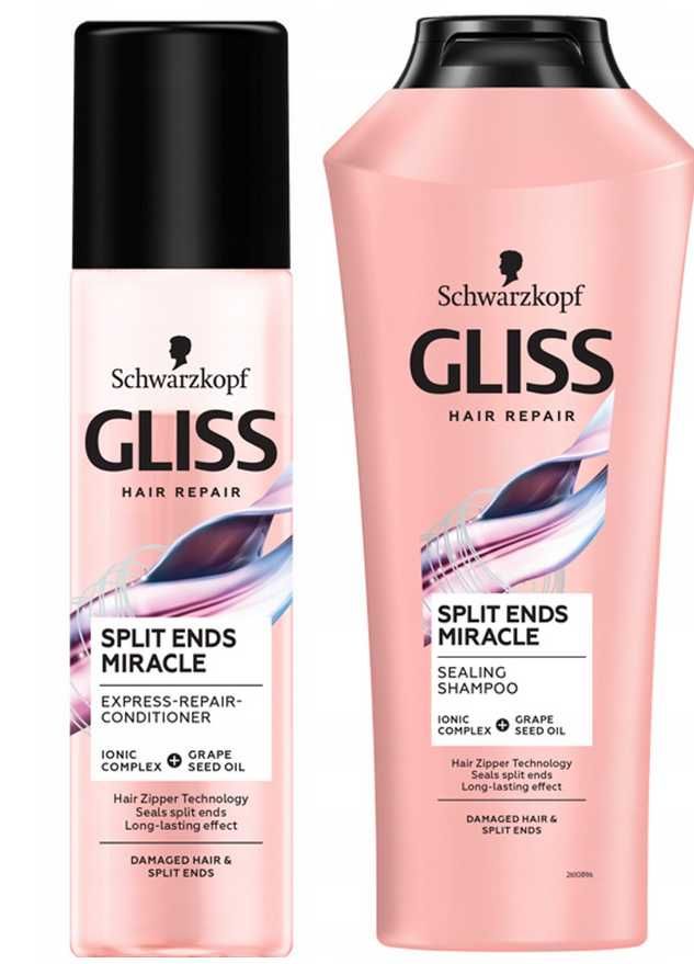 Zestaw Gliss Split Ends Miracle szampon do włosów 400 ml+odzywka