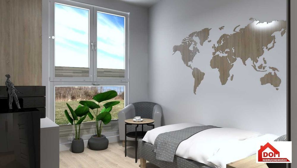 Apartament w stanie deweloperskim z wizualizacją