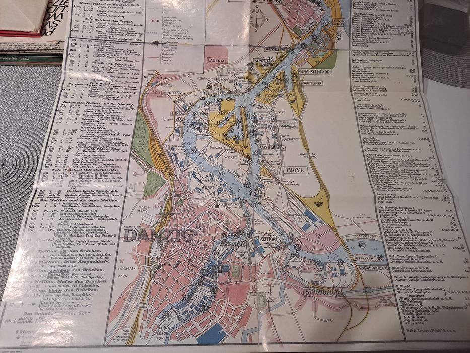 Mapa Port Gdański reprint