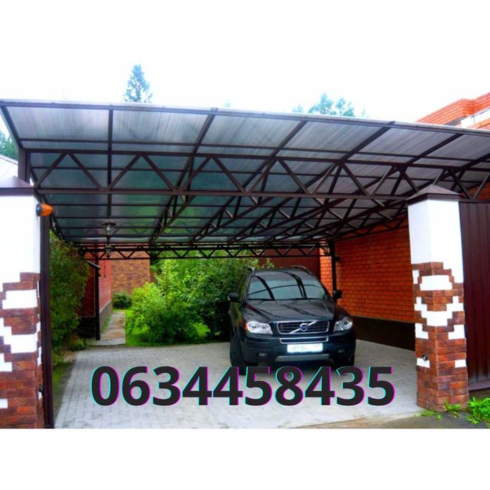 Автонавесы, Навесы для частного дома из поликарбоната