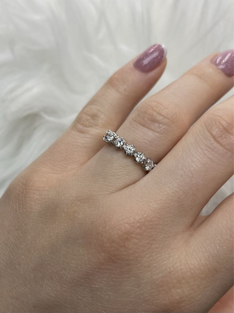 Кольцо дорожка с бриллиантами 1.35ct каблучка діаманти