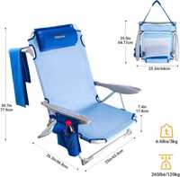 Leżaki Składane Krzesła plażowe Z aluminium NOWE cena za 2 szt