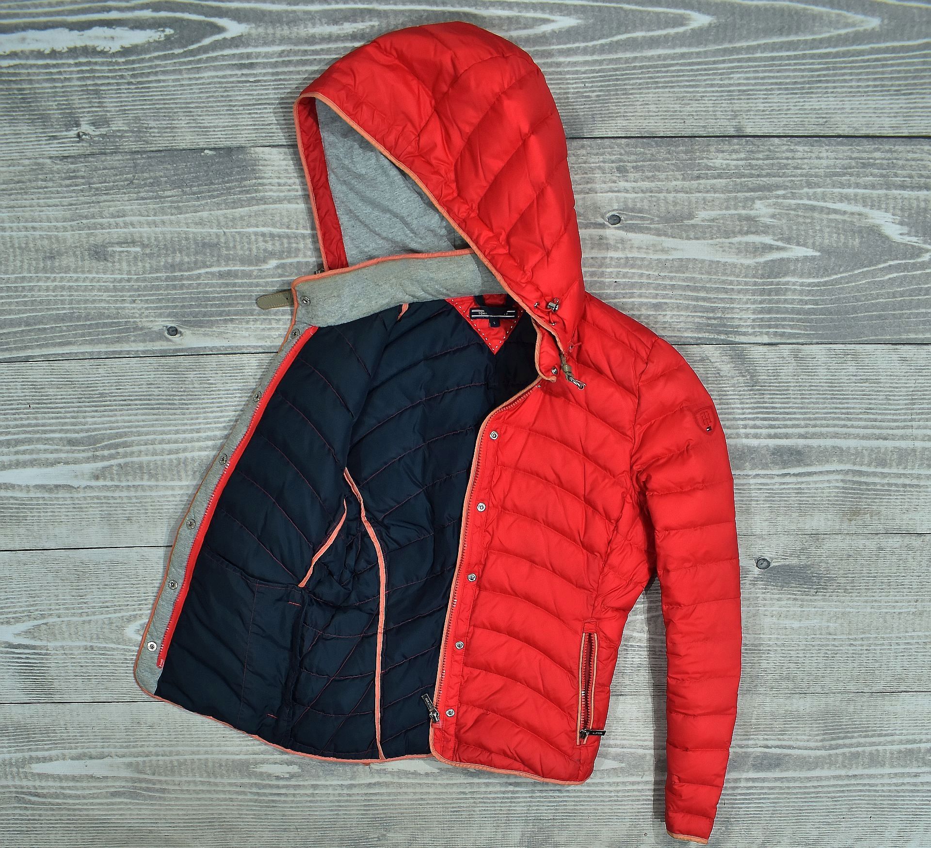 Tommy Hilfiger Lekka Puchowa Kurtka Damska Duck Down S