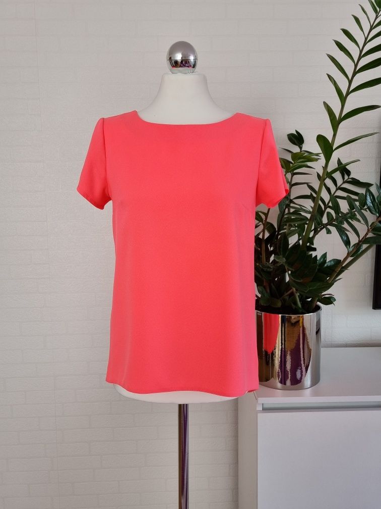 Bluzka elegancka zwiewna oversize neon letnia fashion 36/38 koszula