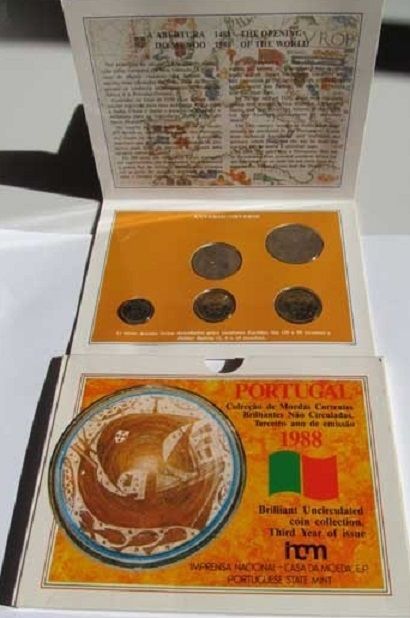 Carteira moedas Portugal BNC serie 1988 INCM
