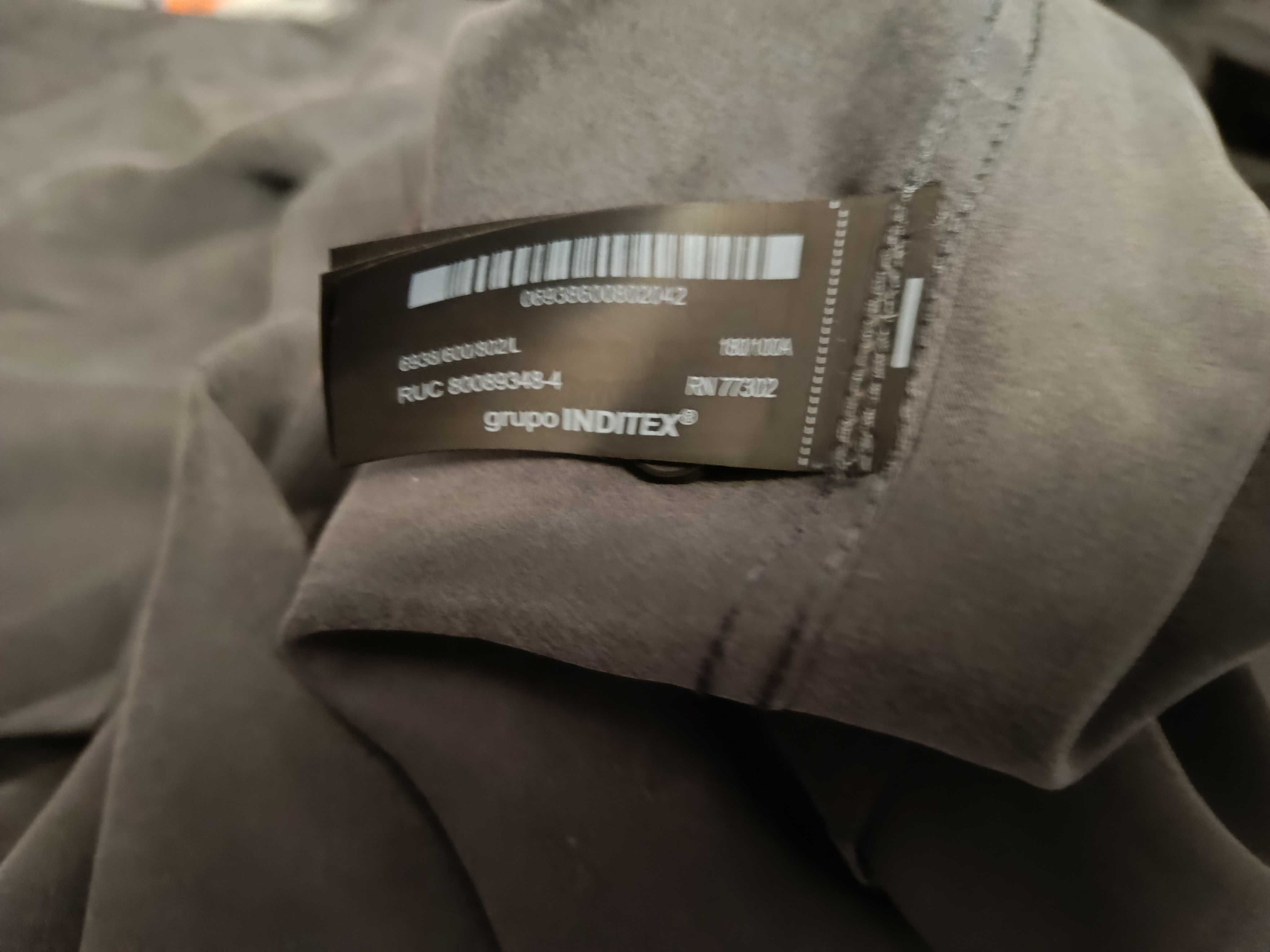NOWA piękna!! koszula męska ZARA, roz.L,100% jedwab; ciemno grafitowa