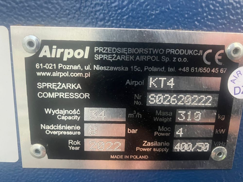 Kompresor śrubowy  airpol KT4