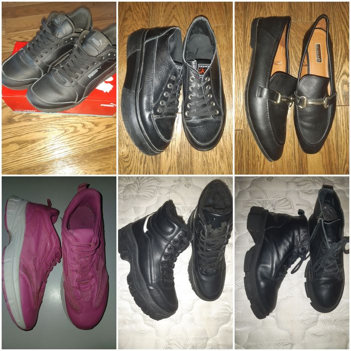 туфлі лофери кросівки кожа Puma 39р. 25см. стелька ботінки