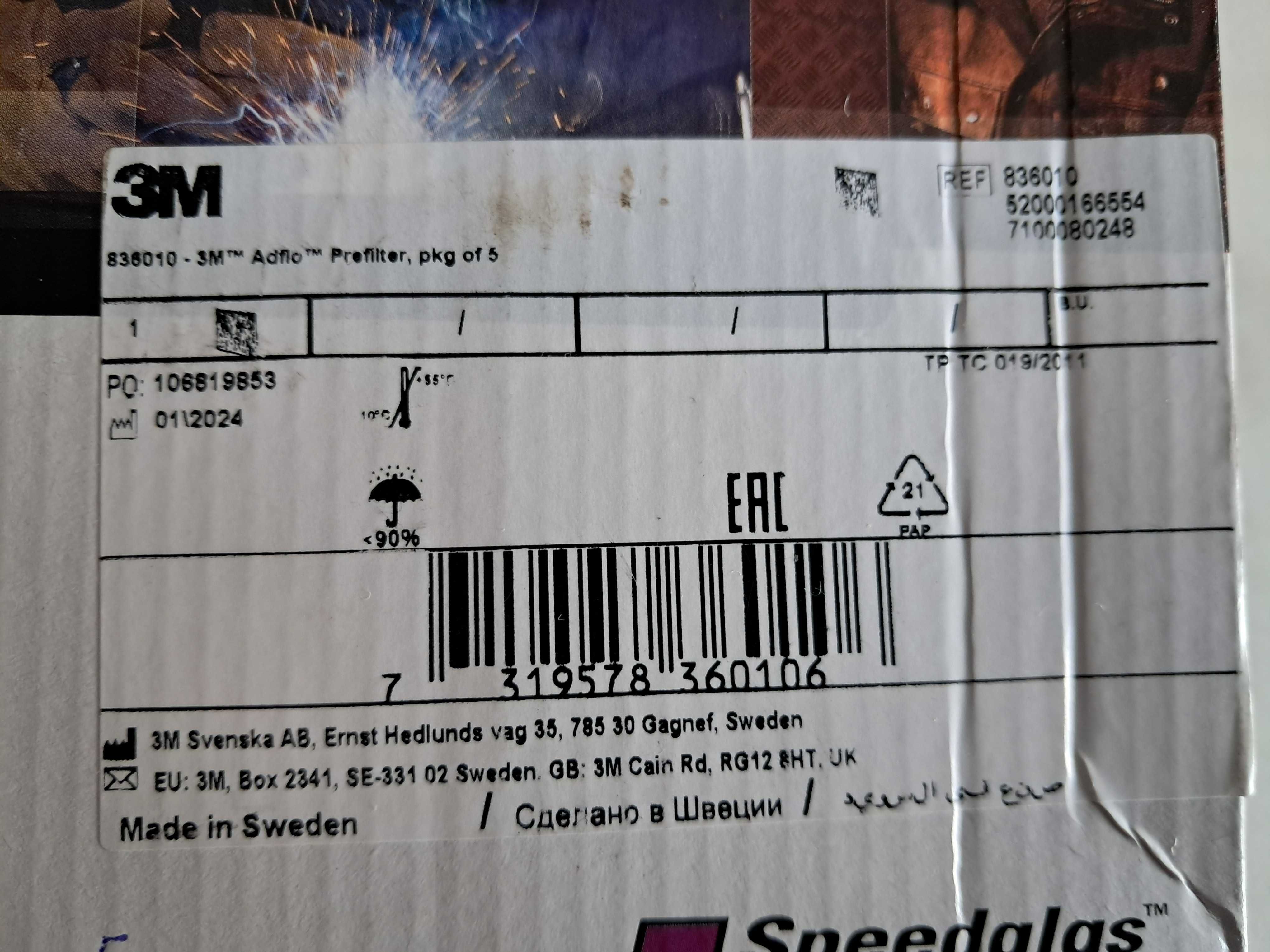 Filtr wstępny 3M Speedglas Adflo - opak. 5 szt.