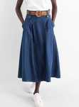 Saia jeans com cinto - C & A