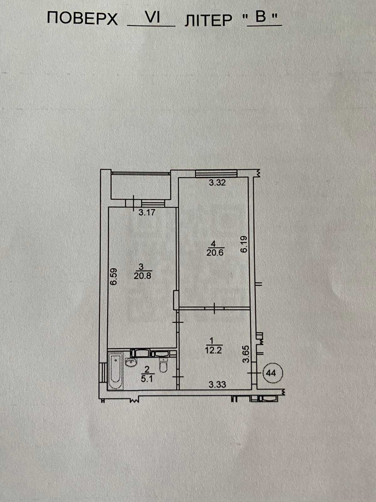 Квартира 62,2 м² улица Юрия Ильенко (Мельникова), 51б, Киев