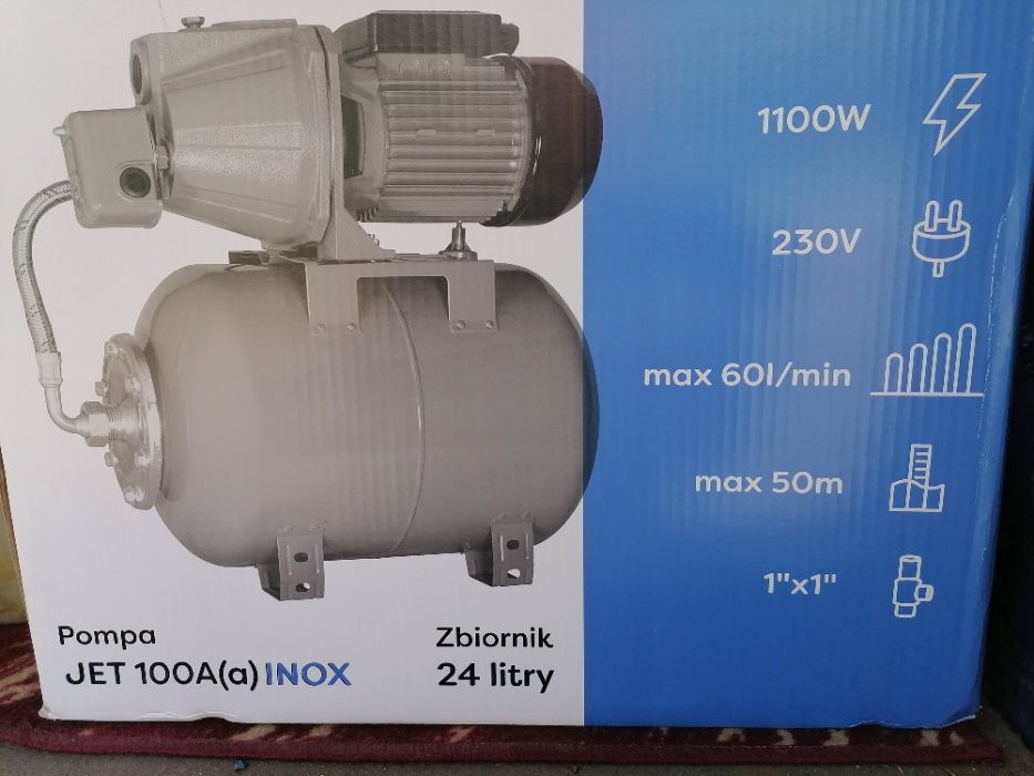 Hydrofor - zbiornik 24 l z pompą JET 100 Aa INOX 1100 W Warszawa