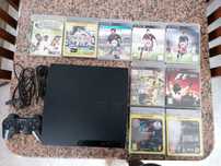 Playstation 3 + 1 comando + 9 jogos