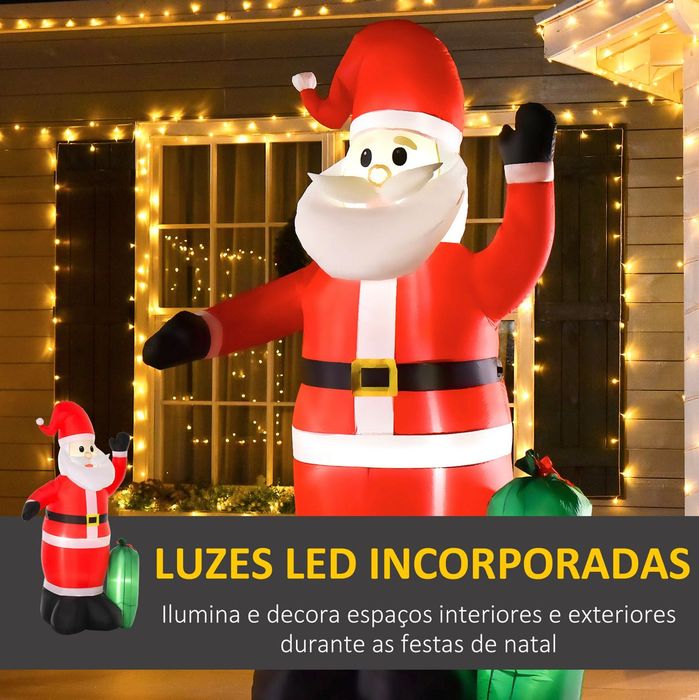 Decoração de Natal - Pai Natal Gigante Insuflável