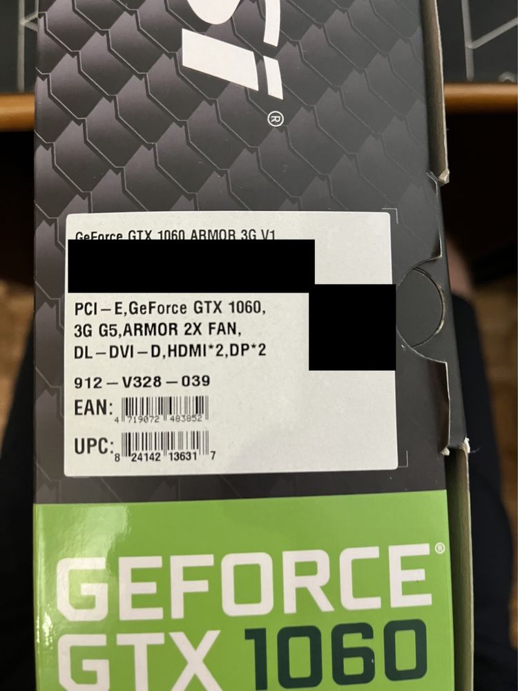 Placa Gráfica MSI GeForce GTX 1060 / ARMOR 3G V1