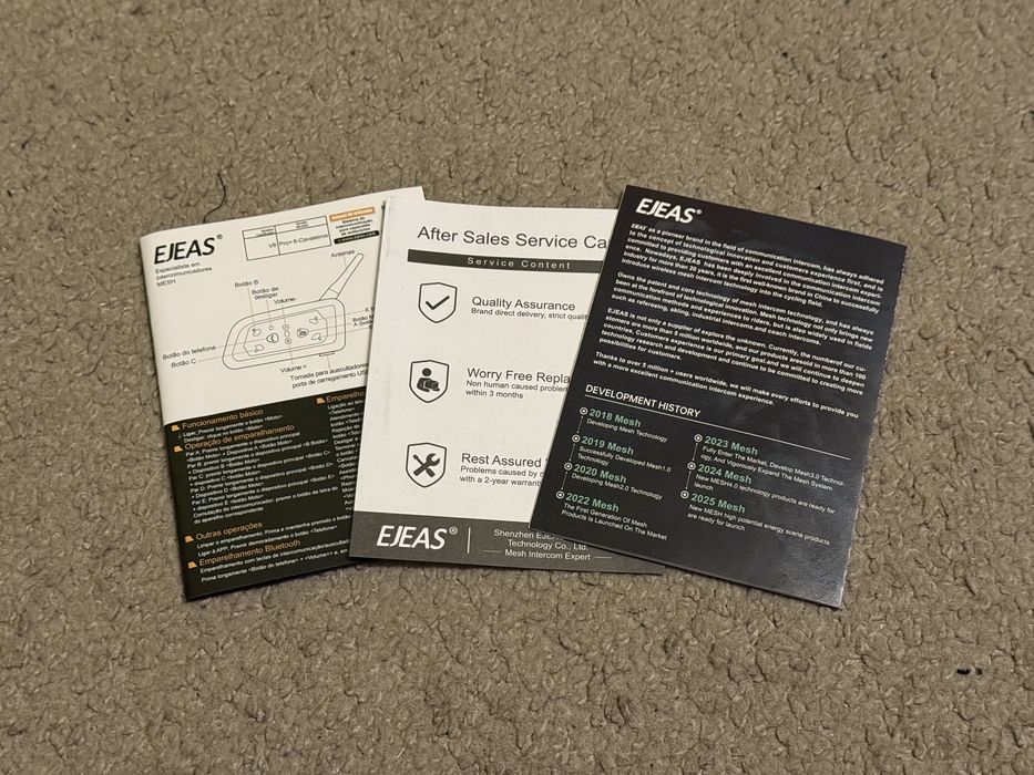 Interkom motocyklowy EJEAS V6 Pro+ – zestaw 2 sztuki. Nowy i używany!