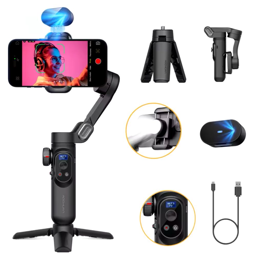 Aochuan smart XPro Ai gimbal трипод селфі палка розумний стабілізатор